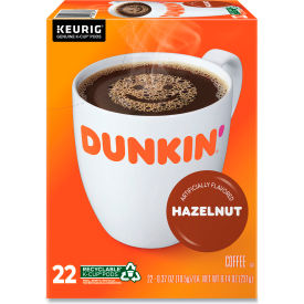 United Stationers Supply GMT1270 Dunkin® Hazelnut Coffee, Regular, Medium Ground, K-Cup Pods, 0.37 oz. Capacity, Pack of 22 image.