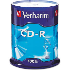 Verbatim CDR Recordable Disc 52x Speed 700 MB80 min Spindle Silver 100Pack