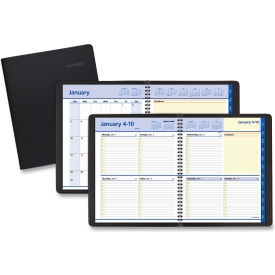 At-A-Glance Products 760105 AT-A-GLANCE® QuickNotes Weekly/Monthly Appointment Book, 10 x 8, Black, 2024 image.