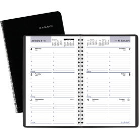 At-A-Glance Products G20000 AT-A-GLANCE® Block Format Weekly Appointment Book, 8.5 x 5.5, Black, 2024 image.
