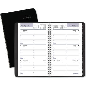 At-A-Glance Products G21000 AT-A-GLANCE® Block Format Weekly Appointment Book w/Contacts Section, 8.5 x 5.5, Black, 2024 image.