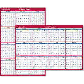 AT-A-GLANCE Erasable Vertical/Horizontal Wall Planner, 24 x 36, Blue/Red, 2023