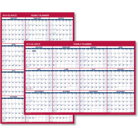 AT-A-GLANCE Erasable Vertical/Horizontal Wall Planner, 32 x 48, Blue/Red, 2023