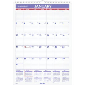 At-A-Glance Products PMLM0228 AT-A-GLANCE® Erasable Wall Calendar, 12 x 17, White, 2024 image.
