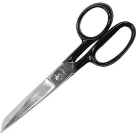 Acme United Corp. 10259 Clauss 10259 Forged Nickel Plated Straight Office Scissors, 7", Black image.