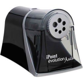 Acme United Corp. 15509 Westcott® iPoint Evolution Axis Pencil Sharpener, AC-Powered, 5" x 7.5" x 7.25", Black/Silver image.