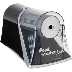 Acme United Corp. 15510 Westcott® iPoint Evolution Axis Pencil Sharpener, AC-Powered, 4.25" x 7" x 4.75", Black/Silver image.