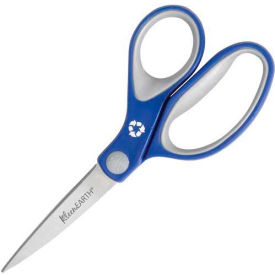 Acme United Corp. 15553 Westcott 15553 Straight KleenEarth Soft Handle Scissors, 7" length, Blue/Gray image.