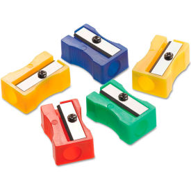 Acme United Corp. 15993 Westcott® One-Hole Manual Pencil Sharpeners, 4" x 2" x 1", Assorted Colors, 24/Pack image.