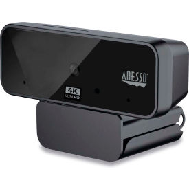 Essendant (Tech products) - ACCT # 88925 ADECYBERTRACKH6 Adesso CyberTrack H6 4K USB Fixed Focus Webcam w/ Microphone, 8 Mpixels, Black image.