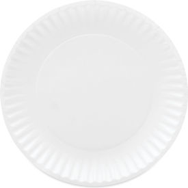 United Stationers Supply AJM CP9GOAWH AJM Packaging Corporation Coated Paper Plates, 9" Dia., White, Pack of 1200 image.