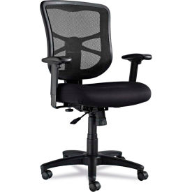 Alera Furniture ALEEL42BME10B Alera® Mesh Chair with Swivel/Tilt - Fabric - Mid Back - Black - Elusion Series image.