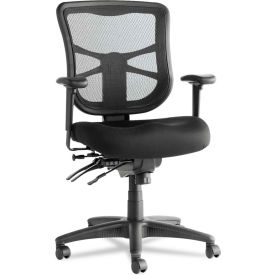 Alera Furniture ALEEL42ME10B Alera® Multifunction Mesh Chair - Fabric - Mid Back - Black - Elusion Series image.