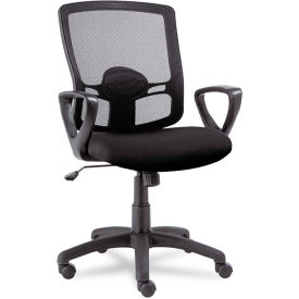 Alera Furniture ALEET42ME10B Alera® Mesh Office Chair with Swivel/Tilt - Fabric - Mid Back - Black - Etros Series  image.