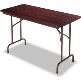 Alera Furniture FT724824MY Alera® Laminate Folding Table, 48" x 24" x 29", Walnut image.