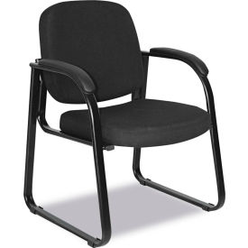 Alera Furniture ALERL43C11 Alera® Genaro Series Fabric Half-Back Sled Base Guest Chair, Black image.