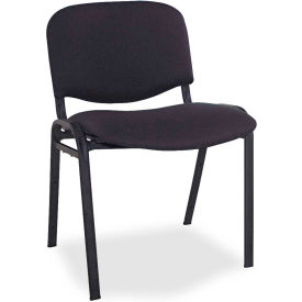 Alera Furniture ALESC67FA10B Alera® Stacking Chairs - Fabric - Black - 4/Carton - Continental Series image.