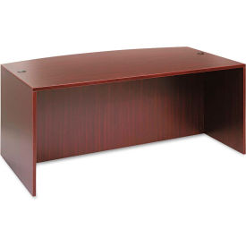 Alera Furniture ALEVA227236MY Alera Desk Shell with Bow Front - 71"W x 41-3/8"D x 29-1/2"H - Mahogany - Valencia Series image.