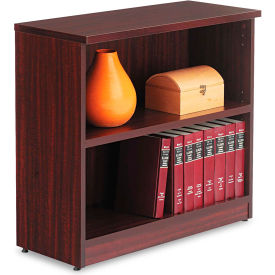 Alera Furniture ALEVA633032MY Alera Bookcase with 2 Shelves - 31-3/4"W x 14"D x 29-1/2"H - Mahogany - Valencia Series image.
