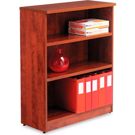 Alera Furniture ALEVA634432MC Alera Bookcase with 3 Shelves - 31-3/4"W x 14"D x 39-3/8"H - Medium Cherry - Valencia Series image.