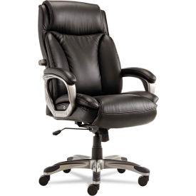 Alera Furniture ALEVN4119 Alera® Executive Leather Chair with Coil Spring Cushioning - Leather - Black - Veon Series  image.
