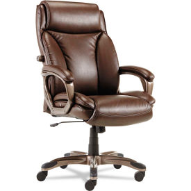 Alera Furniture ALEVN4159 Alera® Executive Leather Chair with Coil Spring Cushioning - Leather - Brown - Veon Series  image.