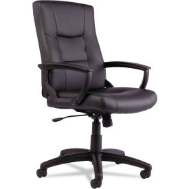 Alera Executive Leather Chair with Swivel - High Back - Black - YR Series