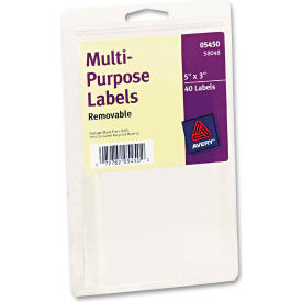 Avery Consumer Products 5450 Avery® Print or Write Removable Multi-Use Labels, 3 x 5, White, 40/Pack image.