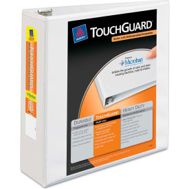 Avery-Dennison 17144***** Avery® Touchguard Antimicrobial View Binder with Slant Rings, 3" Capacity, White image.