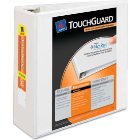 Avery-Dennison 17145***** Avery® Touchguard Antimicrobial View Binder with Slant Rings, 4" Capacity, White image.