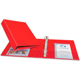 Avery-Dennison 27202 Avery® Durable Binder with Slant Rings, Vinyl, 11 x 8 1/2, 1 1/2", Red image.