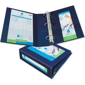 Avery-Dennison 68038 Avery® Framed View Binder with One Touch EZD Rings, 3" Capacity, Navy Blue image.