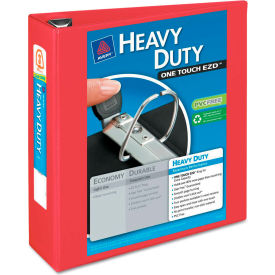Avery-Dennison 79325 Avery® Heavy-Duty View Binder with One Touch EZD Rings, 3" Capacity, Red image.