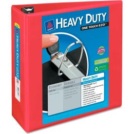 Avery-Dennison 79326 Avery® Heavy-Duty View Binder with One Touch EZD Rings, 4" Capacity, Red image.