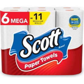 Scott® Choose-A-Size Mega Roll White 100/Roll 6 Rolls/Pack 4 Packs/Carton - 55413
