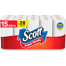 Scott® Choose-A-Sheet Mega Roll Paper Towels 1-Ply White 102/Roll 30 Rolls Case