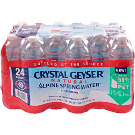 United Stationers Supply CGW24514CT Crystal Geiser®100 Natural Alpine Spring Water Bottles, 16.9 Oz, 24/Case image.