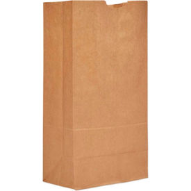 United Stationers Supply BAGGH20 Heavy Duty Paper Grocery Bags, #20, 8-1/4"W x 5-15/16"D x 16-1/8"H, Kraft, 500/Pack image.