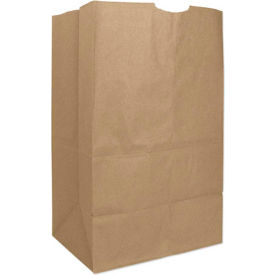 United Stationers Supply BAGGH20S Heavy Duty Paper Grocery Bags, #20 Squat, 8-1/4"W x 5-15/16"D x 13-1/8"H, Kraft, 500/Pack image.