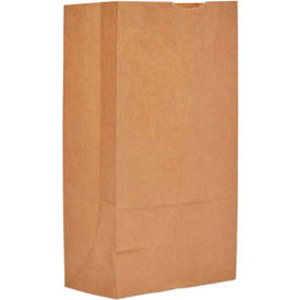 United Stationers Supply BAGGK12500 Duro Bag Paper Grocery Bags, #12, 7-1/16"W x 4-1/2"D x 13-3/4"H, Kraft, 500/Pack image.