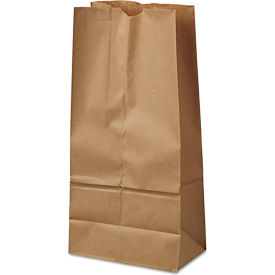 United Stationers Supply BAGGK16500 Duro Bag Paper Grocery Bags, #26, 7-3/4"W x 4-13/16"D x 16"H, Kraft, 500/Pack image.