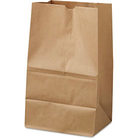 United Stationers Supply BAGGK20S500 Duro Bag Paper Grocery Bags, #20 Squat, 8-1/4"W x 5-15/16"D x 13-3/8"H, Kraft, 500/Pack image.