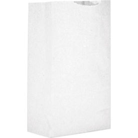 United Stationers Supply BAGGW2500 Duro Bag Paper Grocery Bags, #2, 4-5/16"W x 2-7/16"D x 7-7/8"H, White, 500/Pack image.