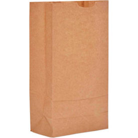 United Stationers Supply BAGGX10500 Extra Heavy Duty Paper Grocery Bags, #10, 6-5/16"W x 4-3/16"D x 13-3/8"H, Kraft, 500/Pack image.