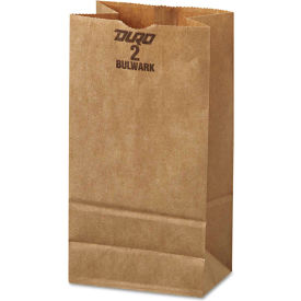 United Stationers Supply 89461 Duro Bag Grocery Paper Bags, 4-5/16"W x 2-7/16"D x 7-7/8"H, Brown, 500/Pack image.