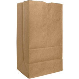 United Stationers Supply BAGGX2560S Extra Heavy Duty Paper Grocery Bags, #25, 8-1/4"W x 6-1/8"D x 15-7/8"H, Kraft, 500/Pack image.