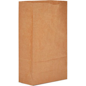 United Stationers Supply BAGGX6500 Duro Bag Extra Heavy Duty Paper Grocery Bags, #6, 6"W x 3-5/8"D x 11-1/16"H, Kraft, 500/Pack image.