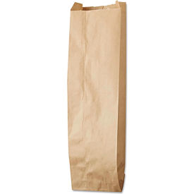 United Stationers Supply BAGLQQUART500 Duro Bag Quart Paper Grocery Bags, 4-1/4"W x 2-1/2"D x 16"H, Kraft, 500/Pack image.