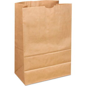 United Stationers Supply BAGSK164040 Duro Bag Paper Grocery Bags, 1/6 40/40#, 12"W x 7"D x 17"H, Kraft, 400/Pack image.