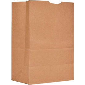 United Stationers Supply BAGSK1657 Paper Grocery Bags, 1/6 BBL, 57#, 12"W x 7"D x 17"H, Kraft, 500/Pack image.